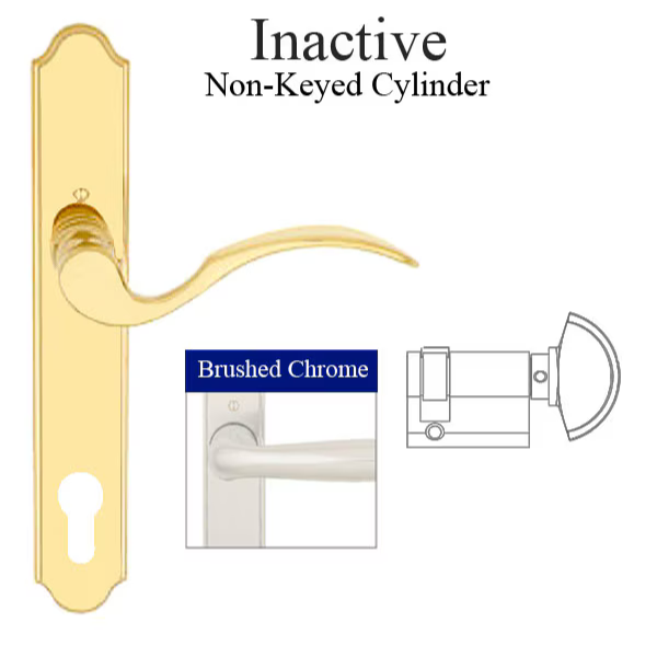 Handleset In-Active M112PL/374 - Brushed Chrome, 8766019