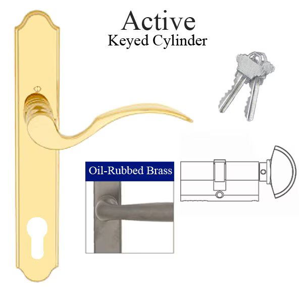 MUNCHEN ACTIVE HANDLE SET M112PL / 374N - OIL RUBBED BRASS, 8773267