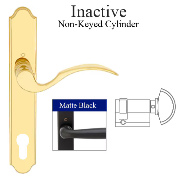 Handleset In-Active M112PL/374 - Matte Black, 8773715