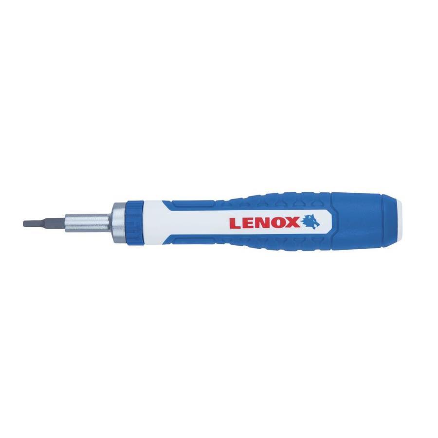 LENOX Sizes Included: 4 Slotted Bits, 3 Phillips Bits, 6 Torx Bits, 4 Hex Bits, Plastic Case-in x 5-in Variety pack Screwdriver