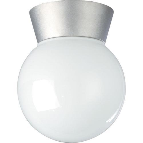 6-in W Satin Aluminum Outdoor Flush Mount Light
