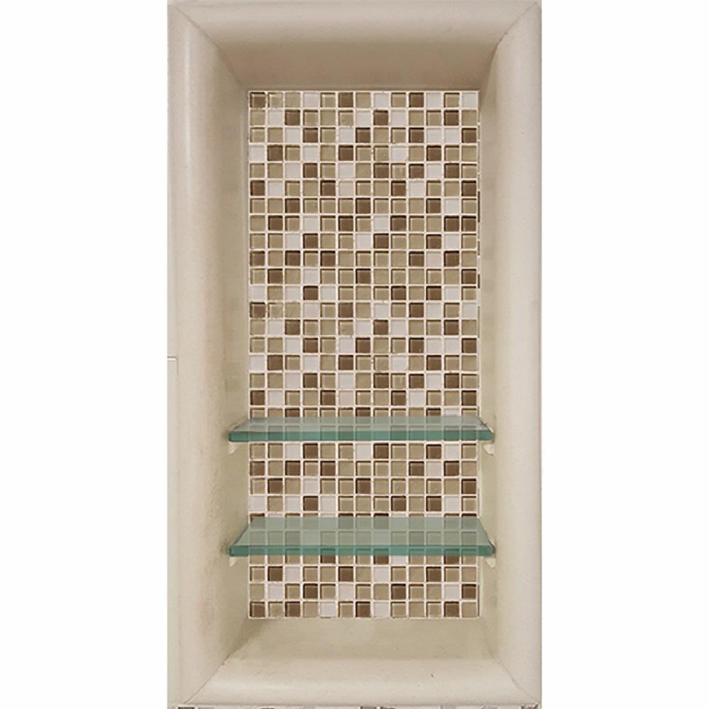 Roma 12 in. x 4 in. x 24 in. Shower Niche in Desert Sand