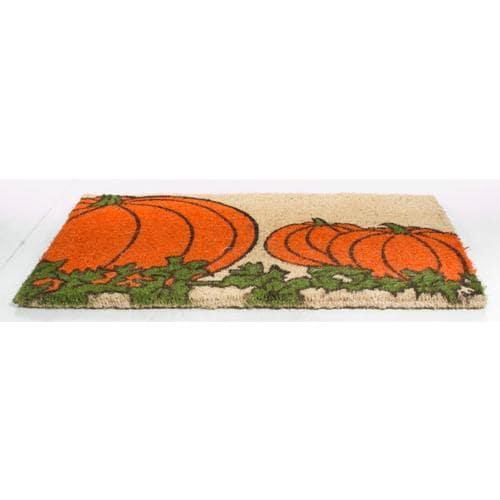 Imports Decor Fall 1-1/2-ft x 2-1/2-ft Orange Rectangular Outdoor Door Mat