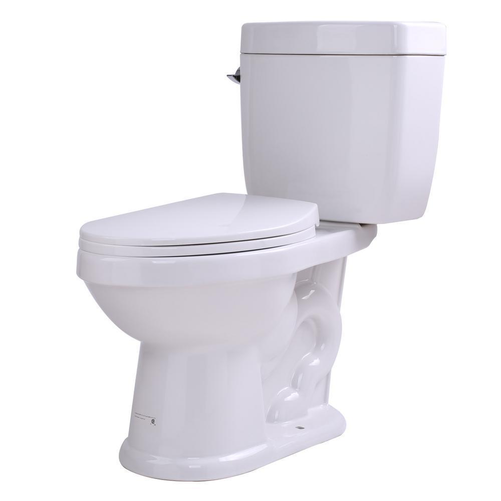 Talos 2-Piece 1.6 GPF Single Flush Elongated Toilet in White