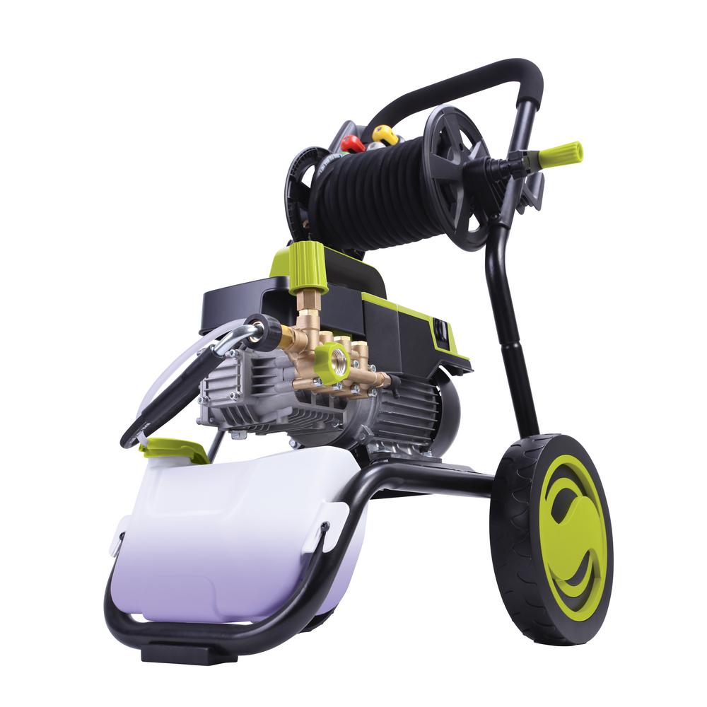 Sun Joe Commercial Series 1300 PSI Max 2 GPM Electric Pressure Washer with Wall Mount, Roll Cage and Hose Reel