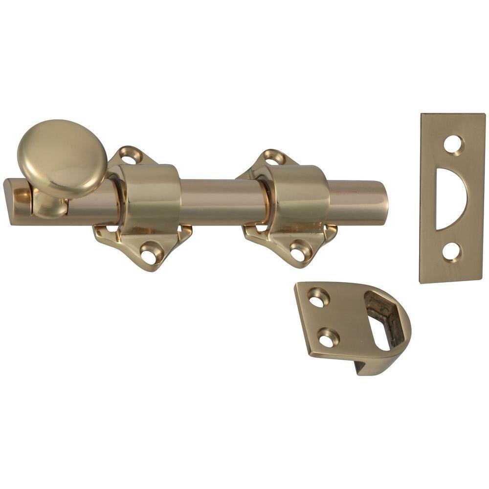 4 1/4 in. Solid Brass Dutch Door Surface Bolt