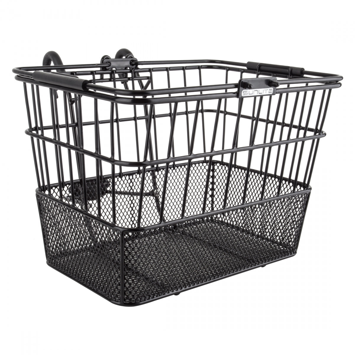 Bike Basket Sunlite Standard Mesh Bottom Lift-Off Black Steel 13.5x9.87x9.5`