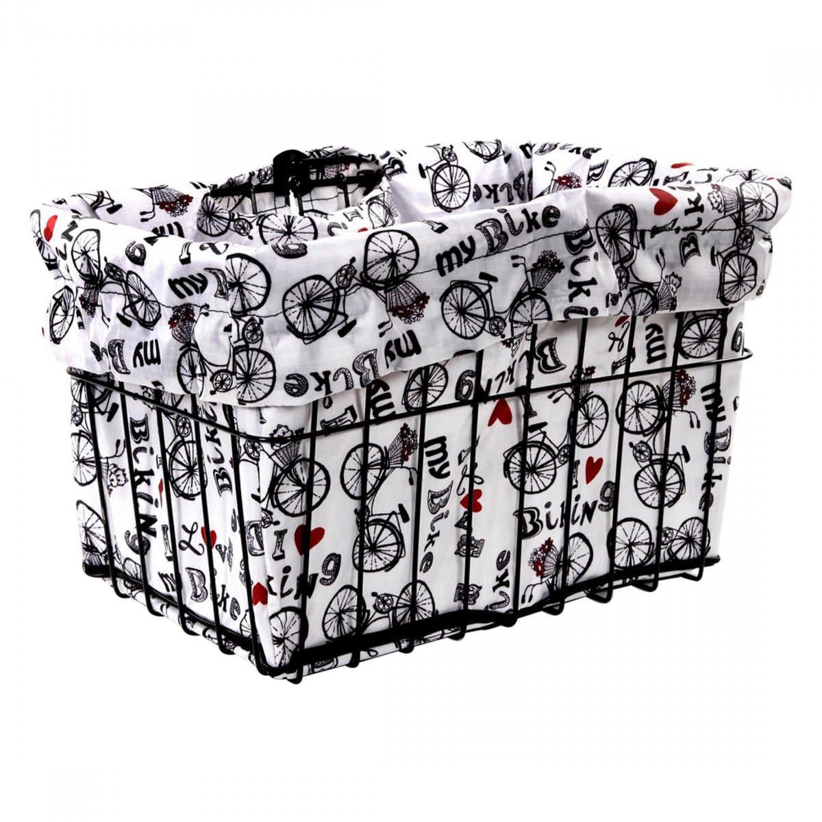 Cruiser Candy Style Up Bicycle Basket Liner I Love My Bike Standard