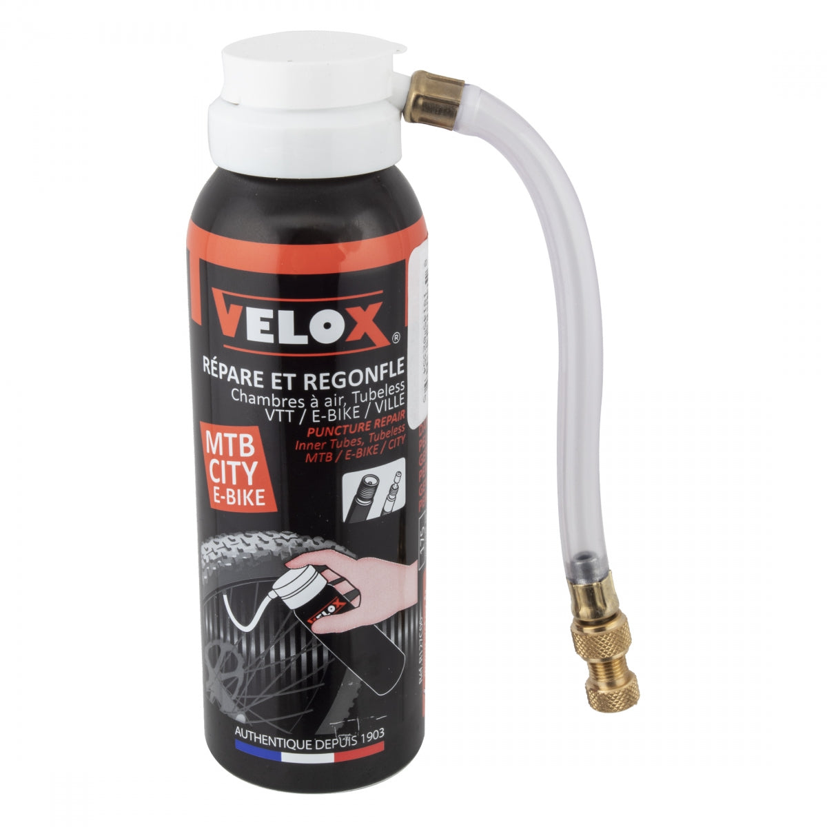 Velox Tire Sealer 125ml Tube Only Compatible w/ Schrader & Presta Valve Tubes