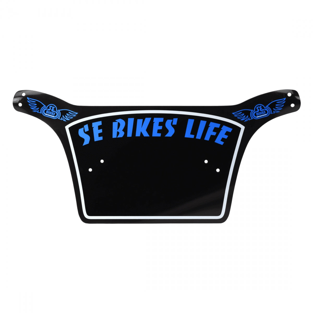 SE Bikes Life Number Plate Black/White/Blue 10inx19.75in
