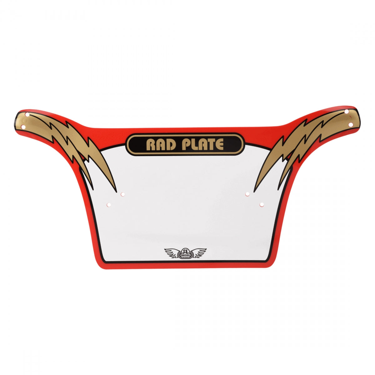 SE Bikes Rad Number Plate Red/Gold 10inx19.75in