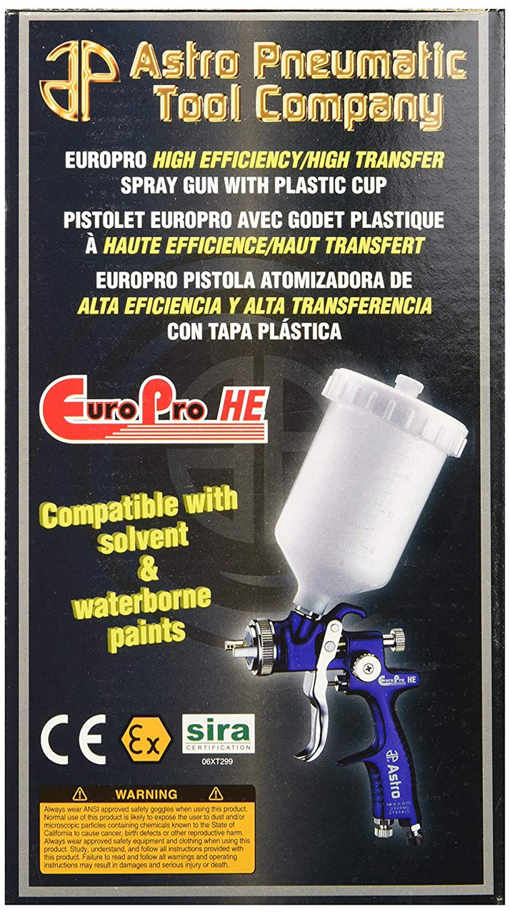 Astro Pneumatic EuroPro High Efficiency Transfer Spray Gun 1.3mm Nozzle (EUROHE103) - Image 3