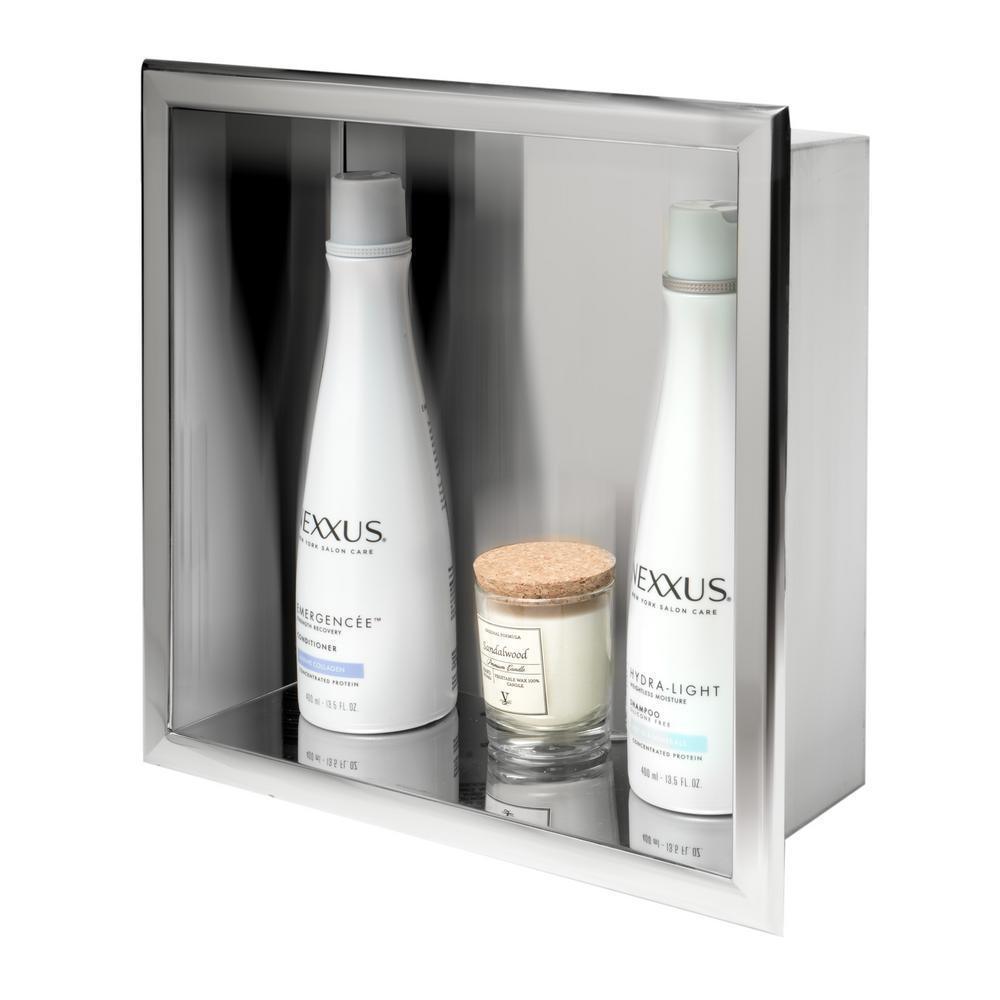 12 in. x 12 in. x 4 in. Niche in Polished Stainless Steel