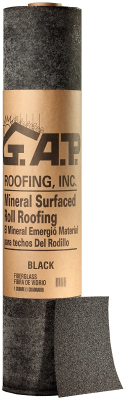 Orgill 0140 Surface Roofing, 36 ft L, 36 in W, Fiberglass, Black