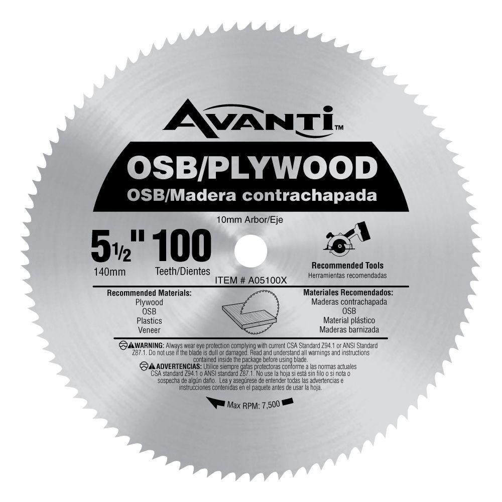 5-1/2 in. x 100-Teeth OSB/Plywood Saw Blade