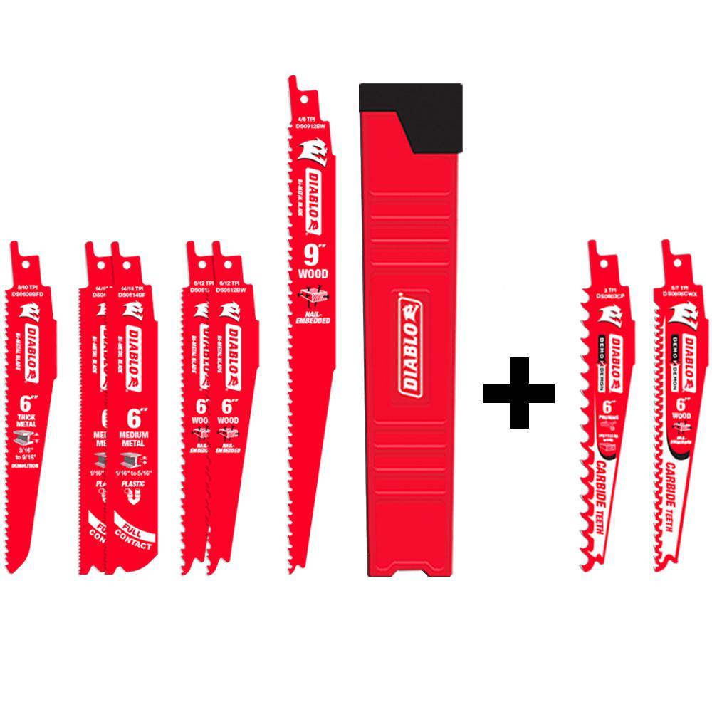 Bi-Metal Recip Set with 2 Free Carbide Recip Blades (6-Piece)