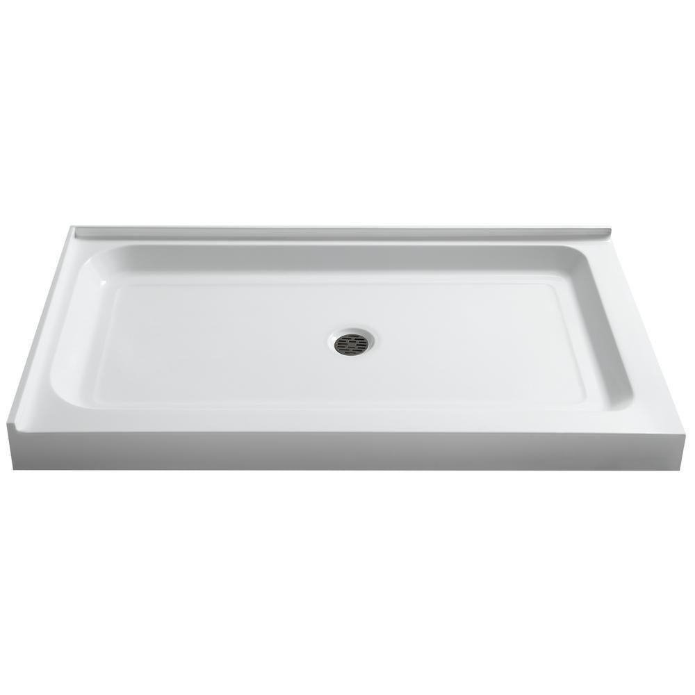 Vail 36 in. x 48 in. Double Threshold Shower Base in White