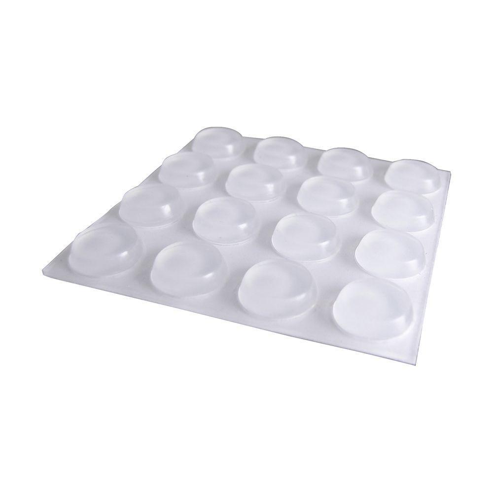 1/2 in. Self-Adhesive Vinyl Surface Bumpers (16 per Pack)