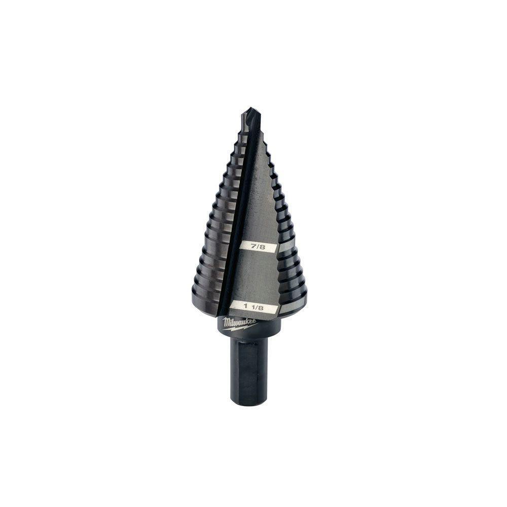 7/8 in. and 1-1/8 in. #9 Step Black Oxide Drill Bit