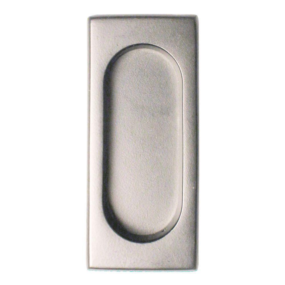 3-7/8 in. x 1-5/8 in. x 3/8 in. Satin Nickel Large Flush Pull