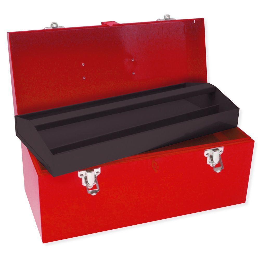 Heavy Duty Metal Tool Box - 16 in. X 7 in. X 7 in.