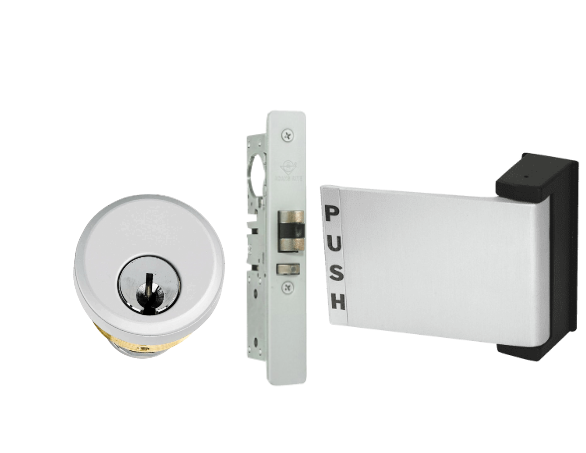 Adams Rite Mortise Latch, Push Paddle & Cylinder Storefront Door Kit