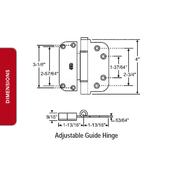 Adjustable Guide Hinge 56-223B