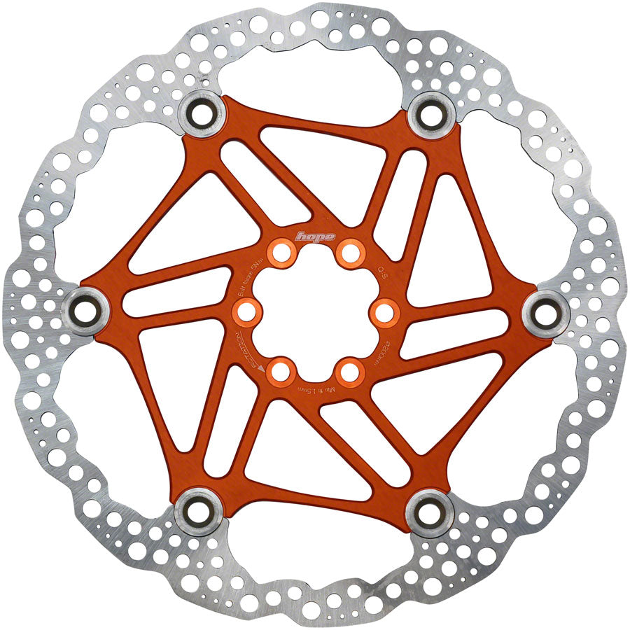 Hope Floating Disc Brake Rotor 200mm Orange 2 Piece Includes Mounting Bolts