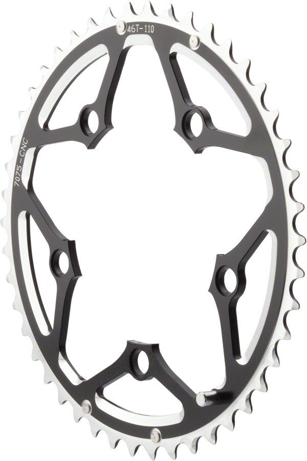 Dimension Multi Speed Outer Chainring 46t 110 BCD 8/9/10-Speed Aluminum Black