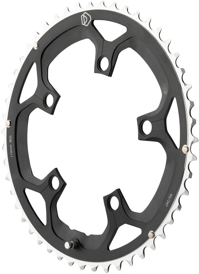 Dimension Multi Speed Outer Chainring 50t 110 BCD 8/9/10-Speed Aluminum Black