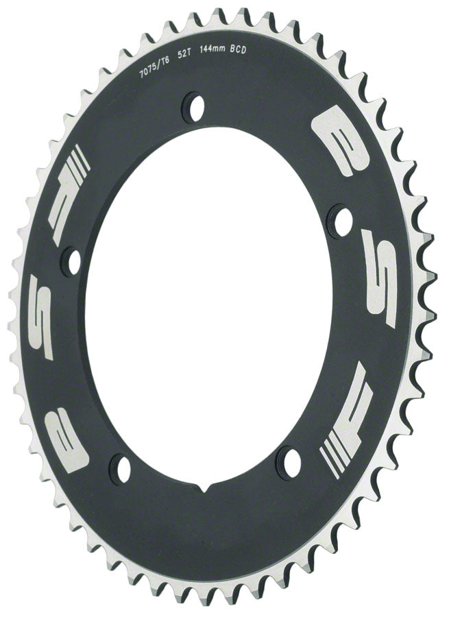 Full Speed Ahead Pro Track Chainring 46t 144 BCD 1/2 in x 1/8 in Aluminum Black