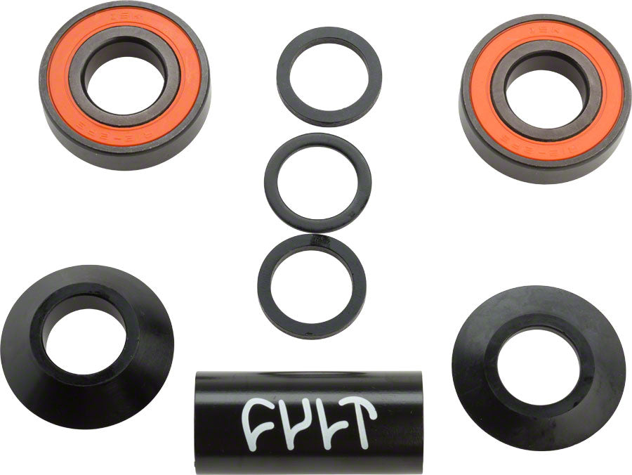 Cult Mid Bottom Bracket 19mm Black Aluminum Bearing Spacers Precision Bearings