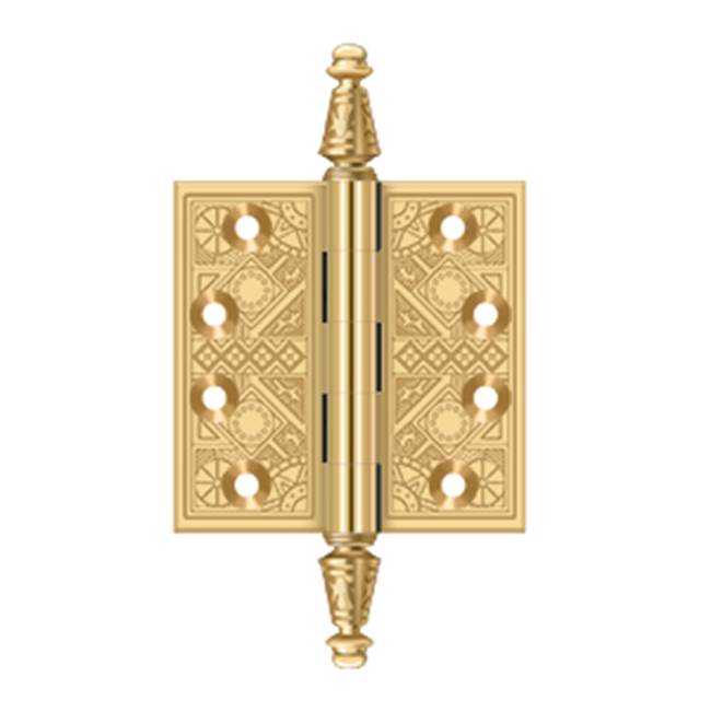 Deltana CSBP35 3-1/2 x 3-1/2 Square Hinges - PVD Polished Brass