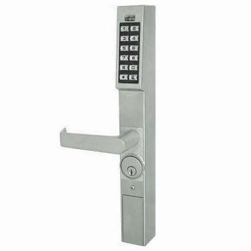 DL1300ET 26D Alarm Lock Narrow Stile Exit Trim Pushbutton Lock