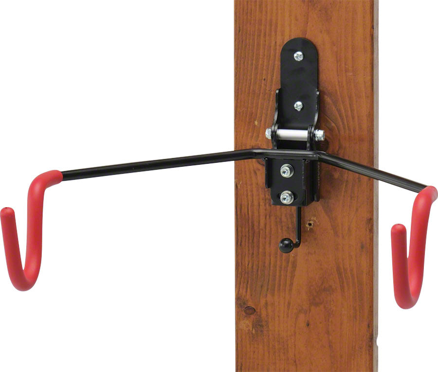 Minoura Wall Mounted Bike Rack: Holds 1 Bike Vinyl Coated Hook