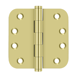 Deltana DSB4R5R SERIES 4" X 4" X 5/8" RADIUS HINGES RESIDENTIAL SOLID BRASS