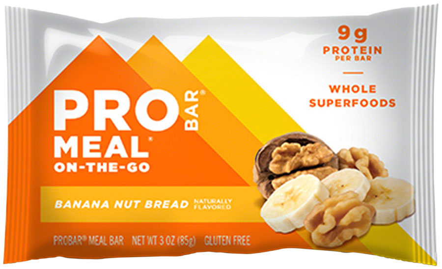 ProBar Meal Bar Banana Nut Bread, Box of 12 Vegan GMO Free Certified Organic