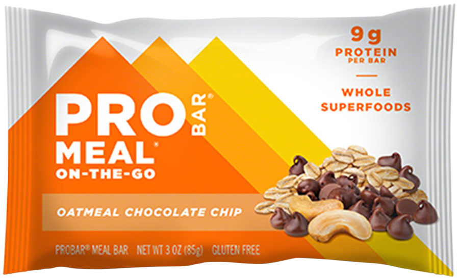 ProBar Meal Bar Oatmeal Chocolate Chip High Protein Omega's 3&6 Box of 12