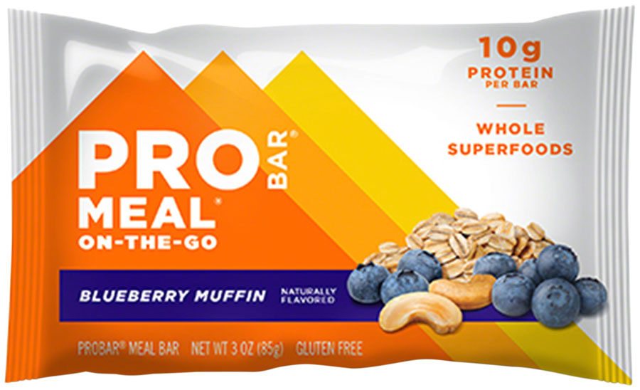 ProBar Meal Bar Blueberry Muffin Box of 12 Meal Replacement Raw Ingredients