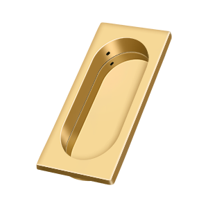 Deltana FP4134 FLUSH PULL, LARGE, 3-7/8" X 1-5/8" X 3/8" SOLID BRASS