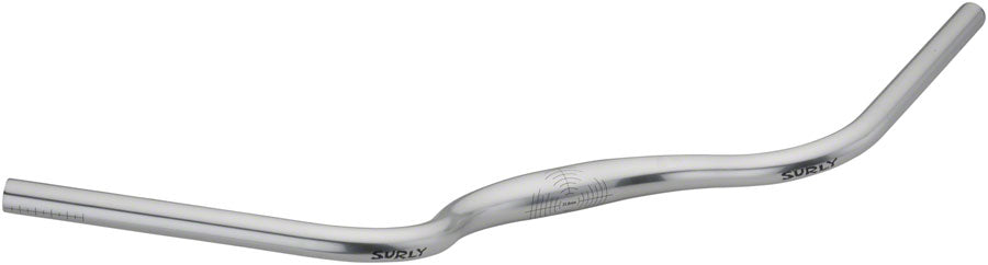 Surly Terminal Handlebar 31.8mm Clam 40mm Rise Back Sweep 34° Silver Aluminum