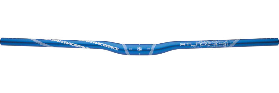 RaceFace Atlas Riser Handlebar 31.8x785mm 1/2 Rise Back 8°/ Up 4° Blue Aluminum