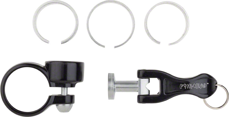 Pinhead Seat Collar Locking Seatpost Clamp: Universal with Locking Bolt And Key