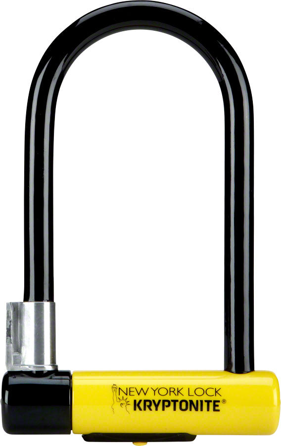 Kryptonite York U-Lock - 4 x 8 Keyed Black Includes Bracket Bicycle Lock
