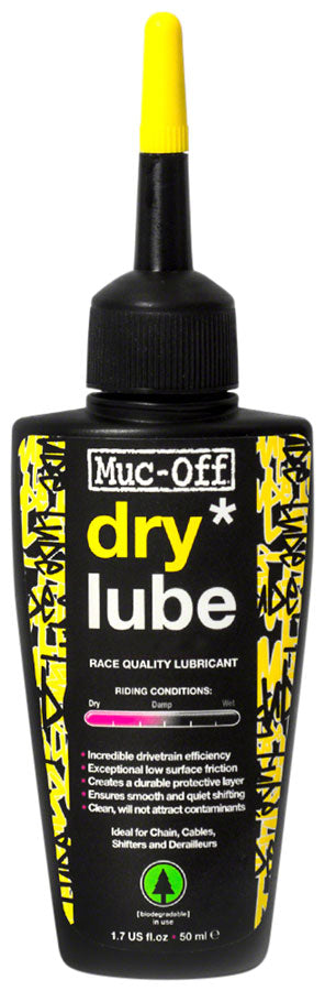 Muc-Off Bio Dry Bike Chain Lube - 50ml, Drip Wax Based Formula, Smooth