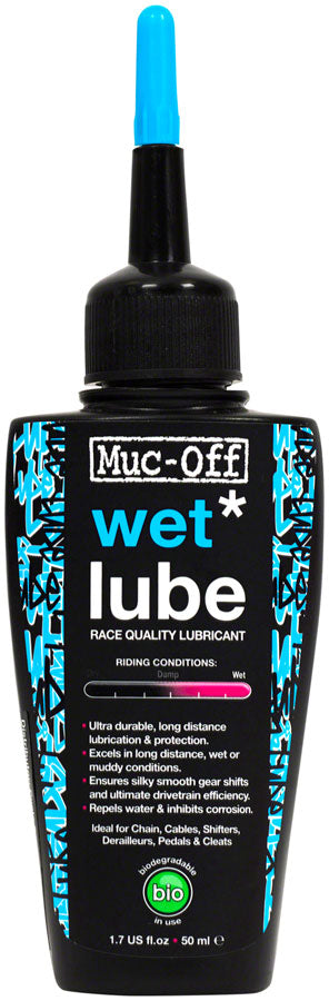 Muc-Off Bio Wet Bike Chain Lube - 50ml Drip Bicycle Drivetrain Lubricant