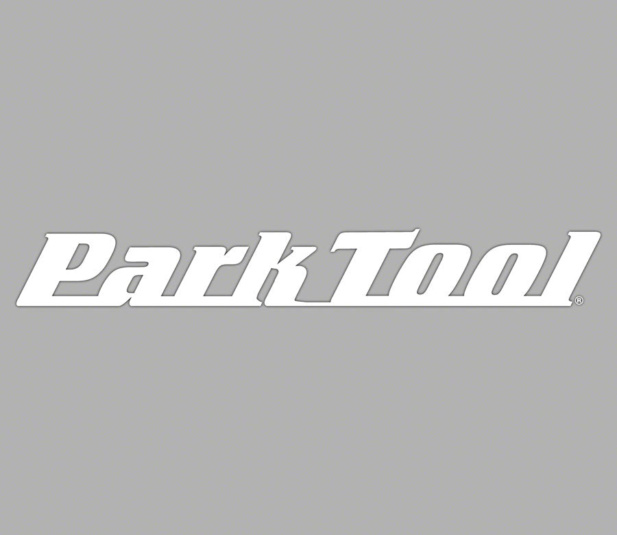 Park Tool DL-36W Horizontal Logo Decal White Vinyl Toolbox Sticker 36 x 4.5"