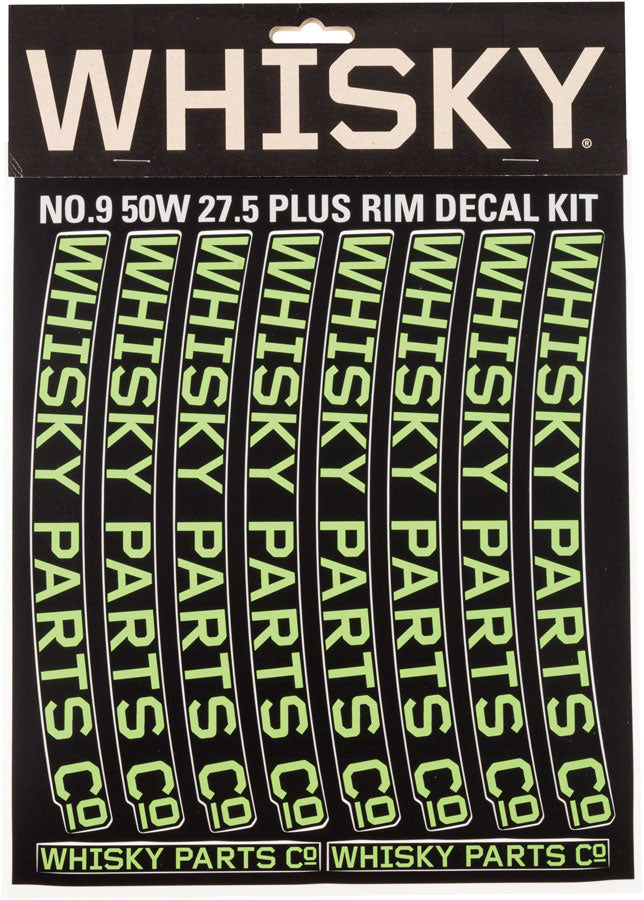 WHISKY 50w Rim Decal Kit for 2 Rims Lime Green Available In Six Colors