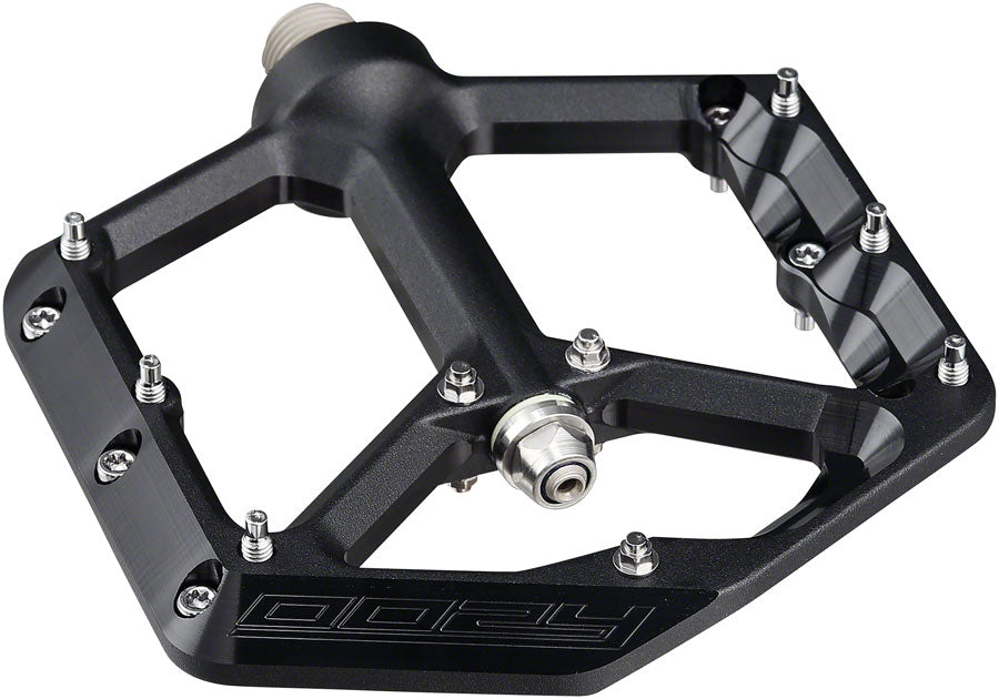 Spank Oozy Mountain Bike Platform Pedals 9/16" Alloy 18 Replaceable Pins Black