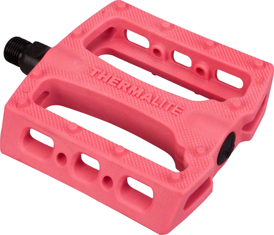 Stolen Thermalite Platform Pedals 9/16" Nylon Composite 24 Molded Pins Neon Pink